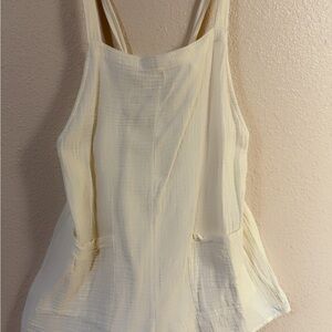 Romper Cream Color Pockets